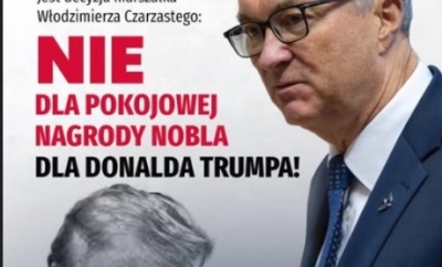 W. Czarzasty: Nie poprę wniosku o Nobla dla Trumpa, bo na niego nie zasługuje